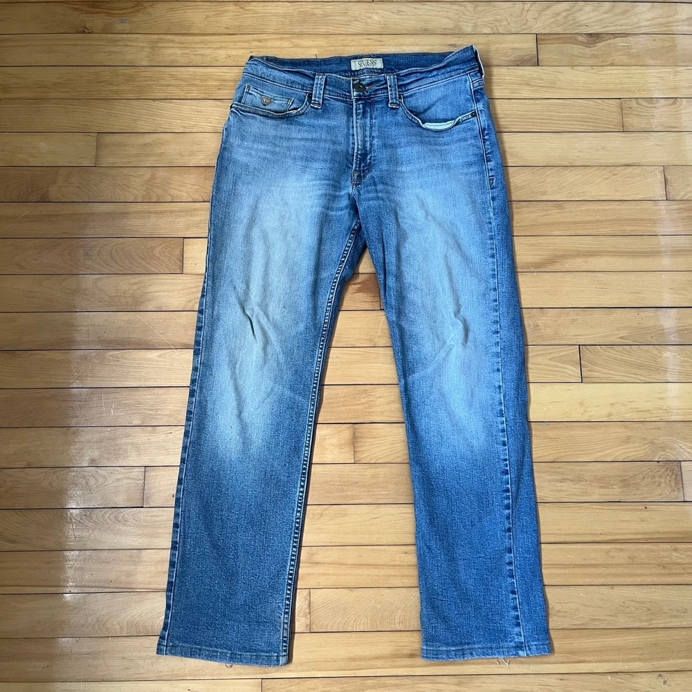 Guess Los Angeles Desmond Tapered Mens Jeans Medium Wash Blue 31x32
